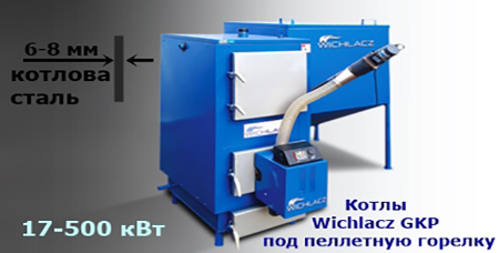 Котлы Wichlacz GKP под пеллетную горелку